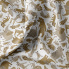 Printed Cotton MIZOUN White / Camel